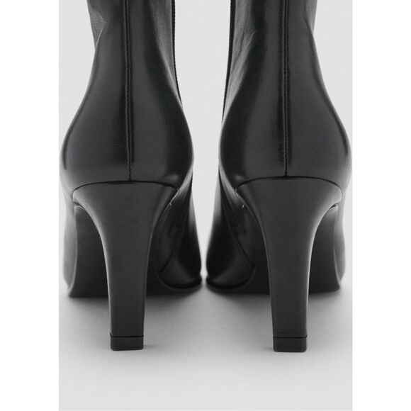 MNG BY MANGO GOAT SKIN LEATHER POINTED ANKLE BOOTS EU 40 NEW - Picture 5 of 7